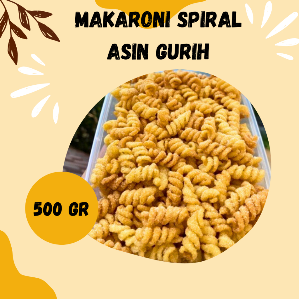 

Makaroni spiral asin gurih Makaroni ulir 500 gram