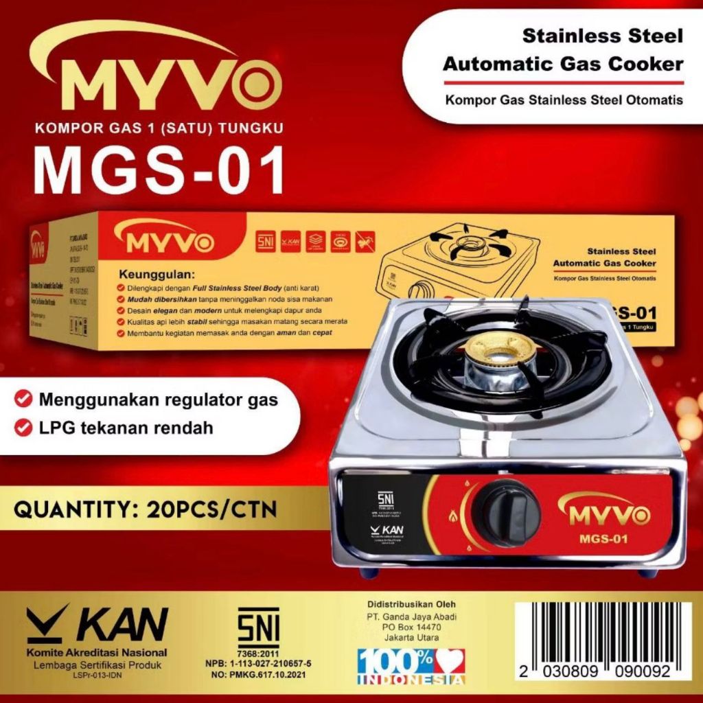 KOMPOR GAS 1 TUNGKU MYVO MGS - 01