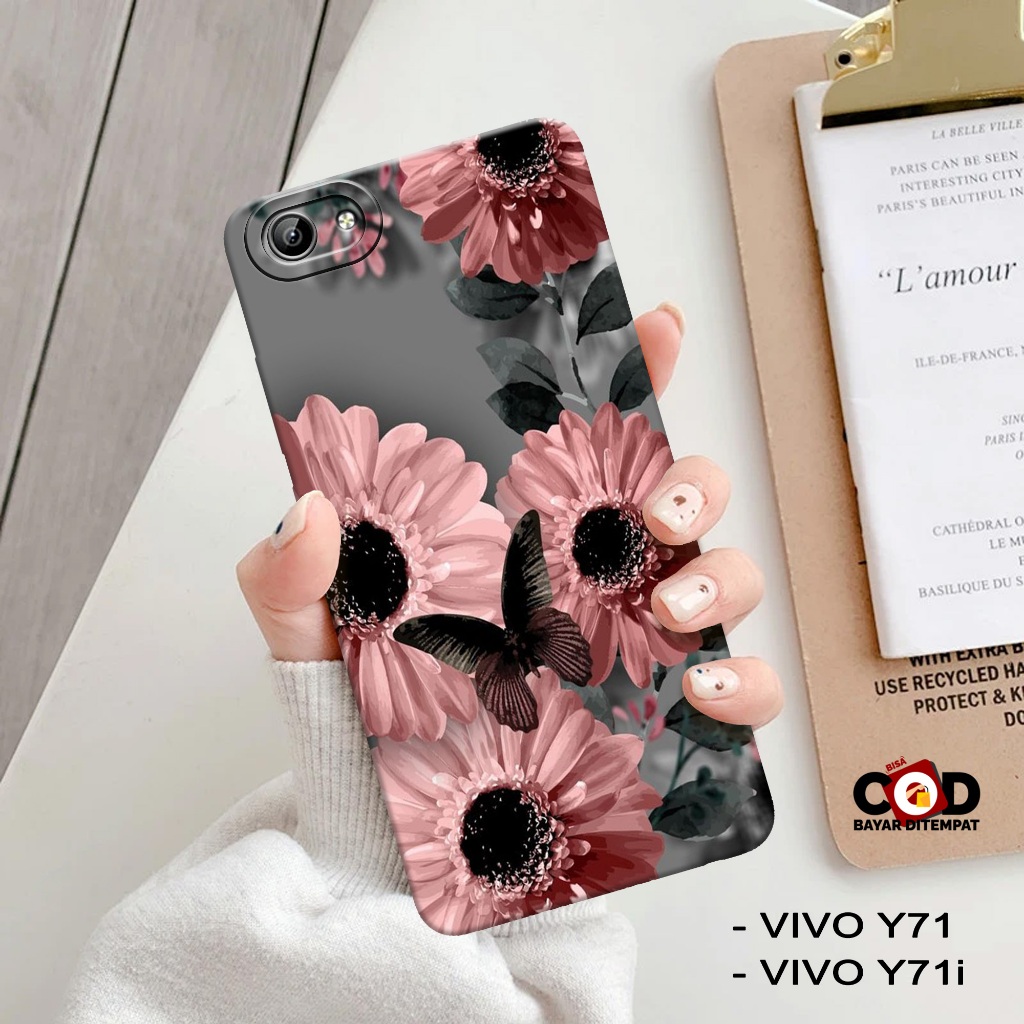 New! Bunga Case - Softcase Vivo Y71 / Y71i Terbaru - Case Hp Vivo Y71 / Y71i - Casing Vivo Y71 / Y71