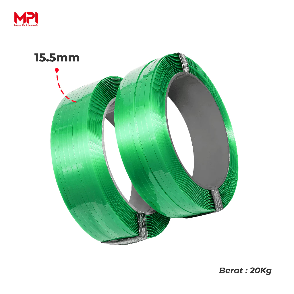 

Tali Strapping Band PET- Tali Packing PET 15.5mm x 20 kg Hijau - pet