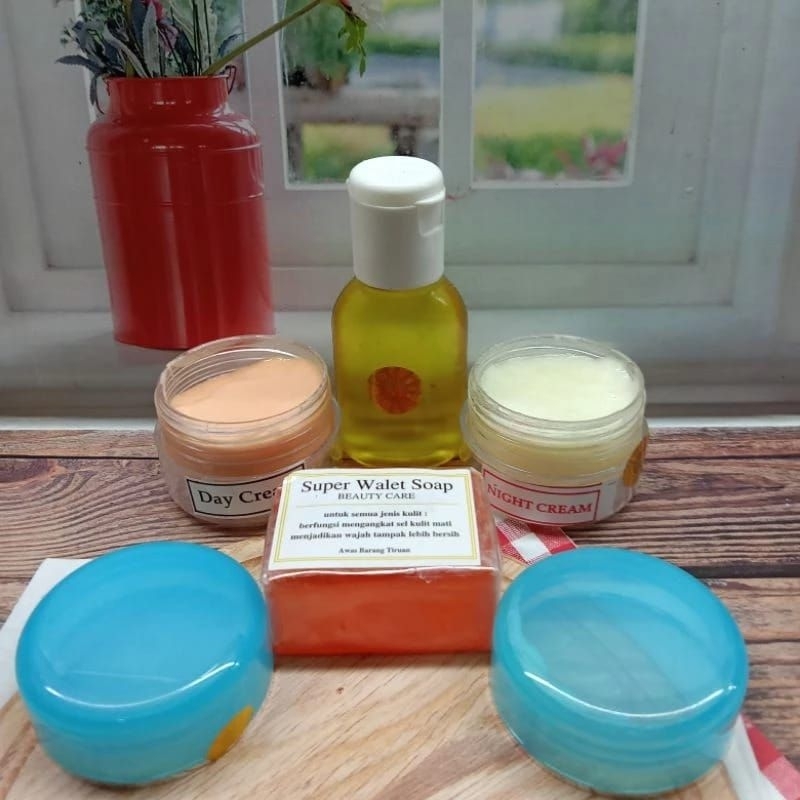 paket cream walet pot biru