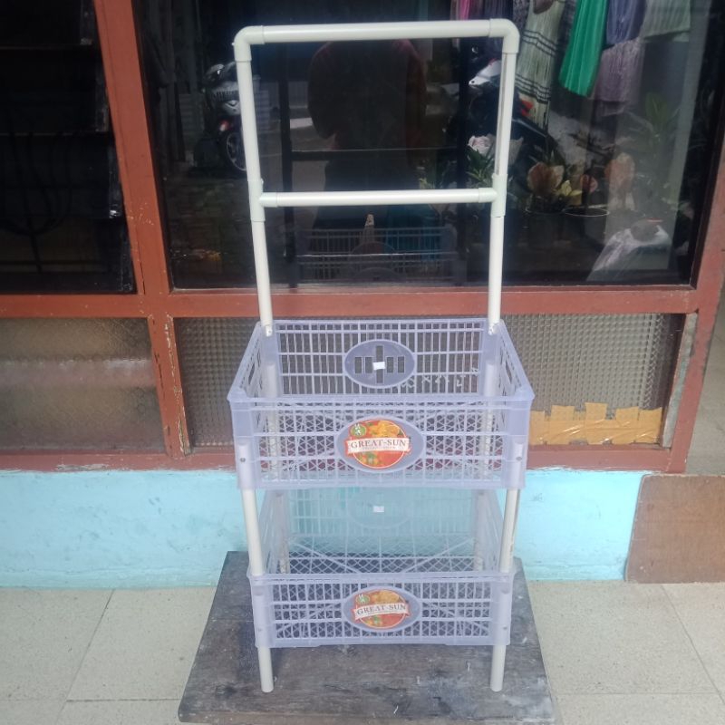 KERANJANG SUSUN serbaguna/Rak Susun Dapur/Rak Warung/Keranjang Snack/Rak Penyimpanan.