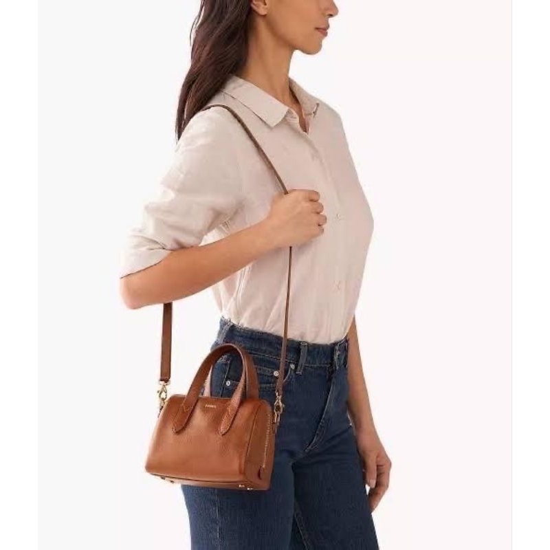 Fossil Sydney Satchel Mini Brown
