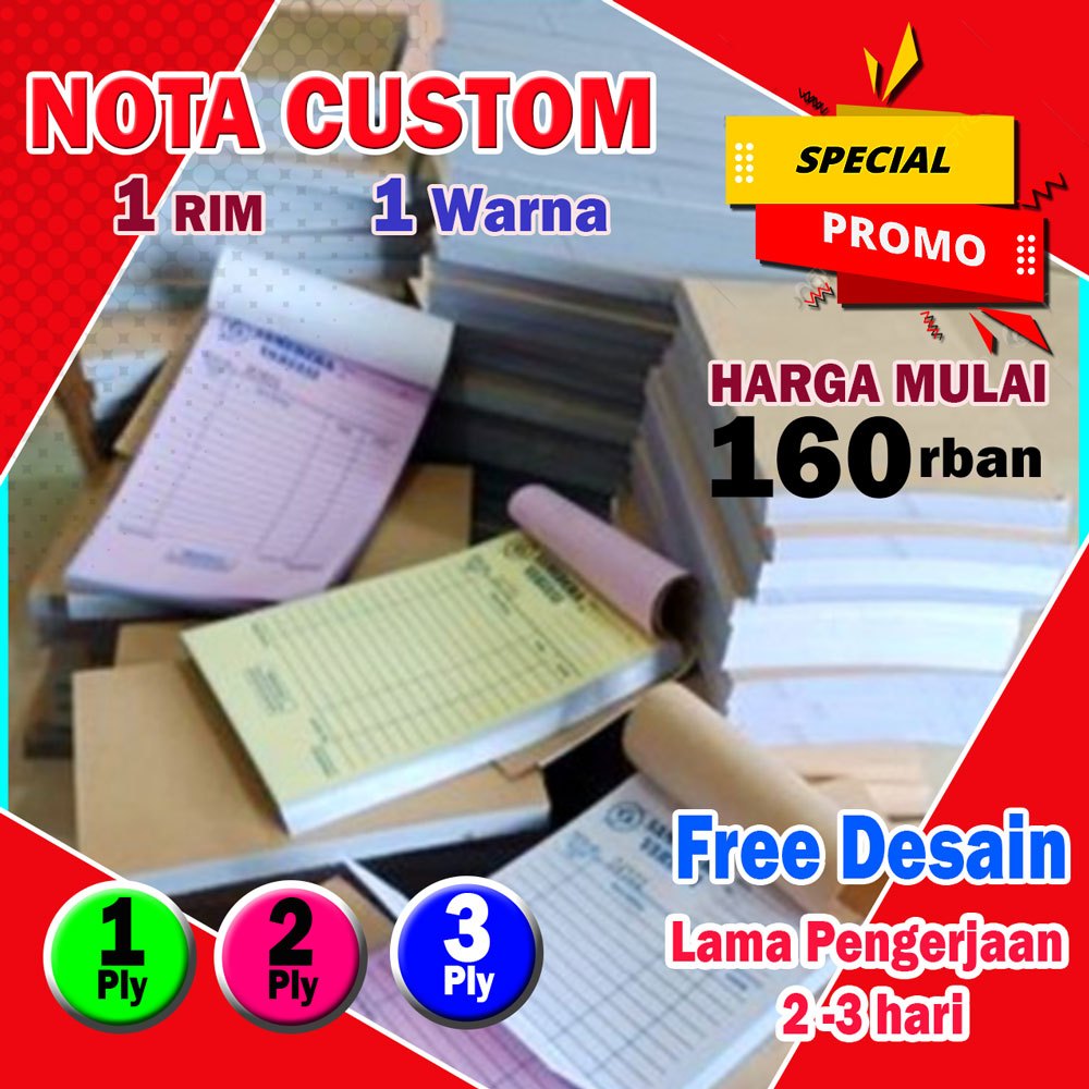 

Cetak Nota Murah 1ply 2ply 3ply_ 1 rim _1 warna _Kwitansi Surat Jalan
