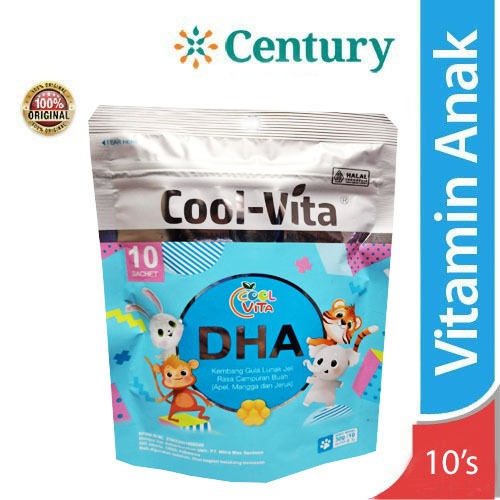 

COOL-VITA DHA GUMMY POUCH ISI 10 POUCH / MULTIVITAMIN ANAK / DAYA TAHAN TUBUH ANAK