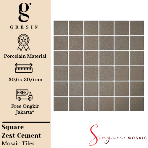 Zest Cement Singres Mosaic Tiles | Mosaic Keramik