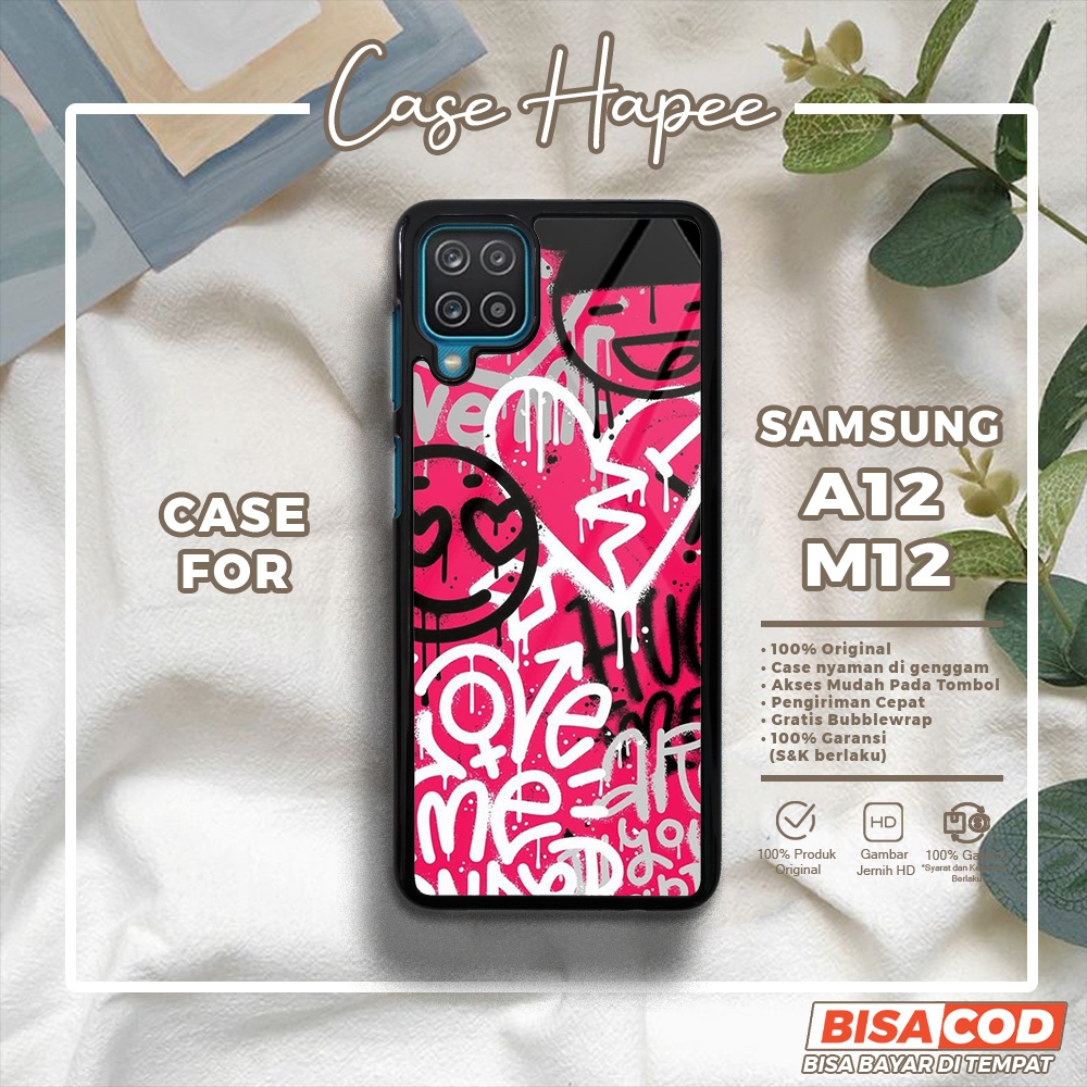 Case Samsung A12 M12 Casing Samsung A12 M12 [GRFY] Casehapee Case Glossy Case Aesthetic Custom Case 