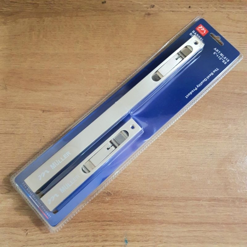 MULLER ML818 Grendel Gerendel Slot TANAM Panjang Pintu Kupu Tarung  6 Inch + 12 Inch Stainless Steel