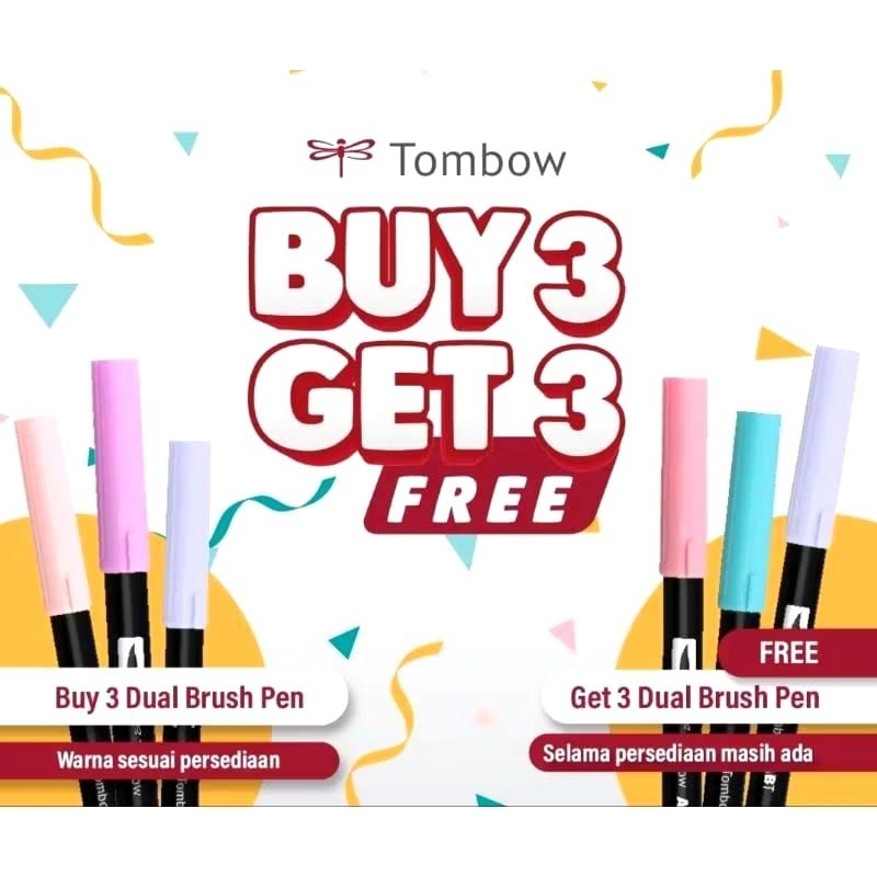 

BUY 1 GET 1 FREE BELI 1 GRATIS 1 ABT TOMBOW ABT DUAL TIP COLOR BRUSH PEN