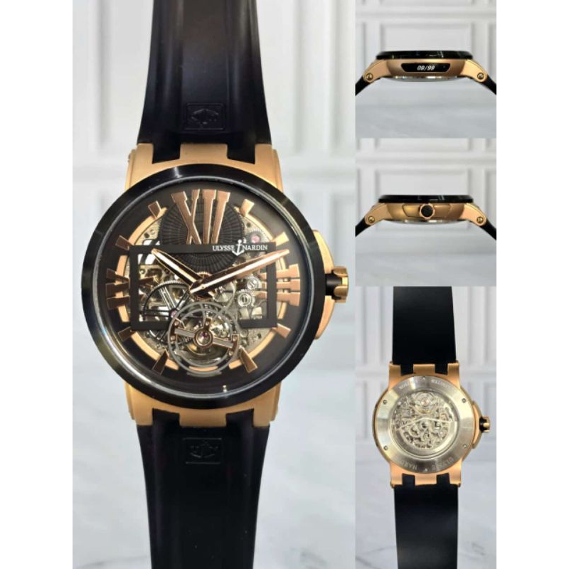 JTM WATCH Jam Tangan Pria Ulysse Nardin Executive Tourbilon Autometic Movement Japan