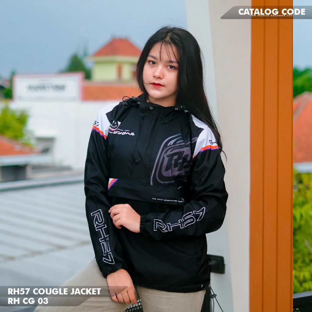 JAKET RH57 JACKET COUGLE RH CG 03 JAKET PRIA WANITA | HITAM