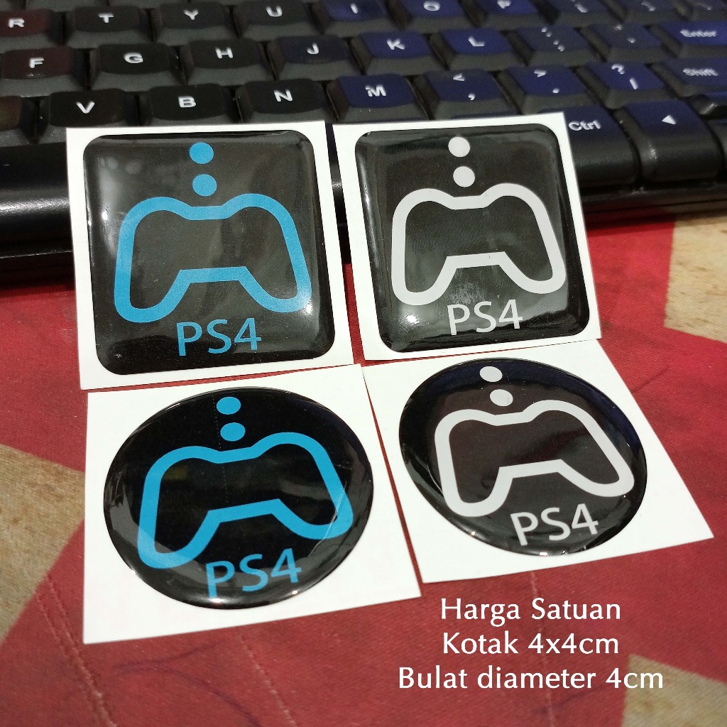 

Sticker Timbul Resin PS4 PLAYSTATION PS 4 Kotak dan Bulat Stiker Logo Lycal 3D Kecil Satuan