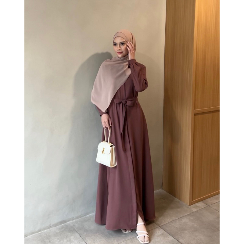 Elmiza - Kinan Dress Bahan Premium Wollycrepe Gamis Muslim Wanita Terbaru