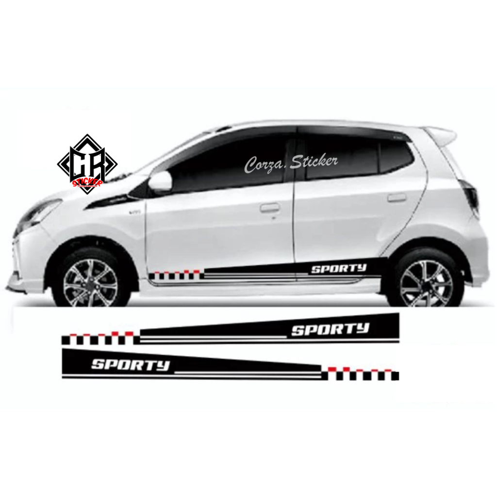 Sticker list Toyota agya stiker cutting list sporty mobil agya terbaru