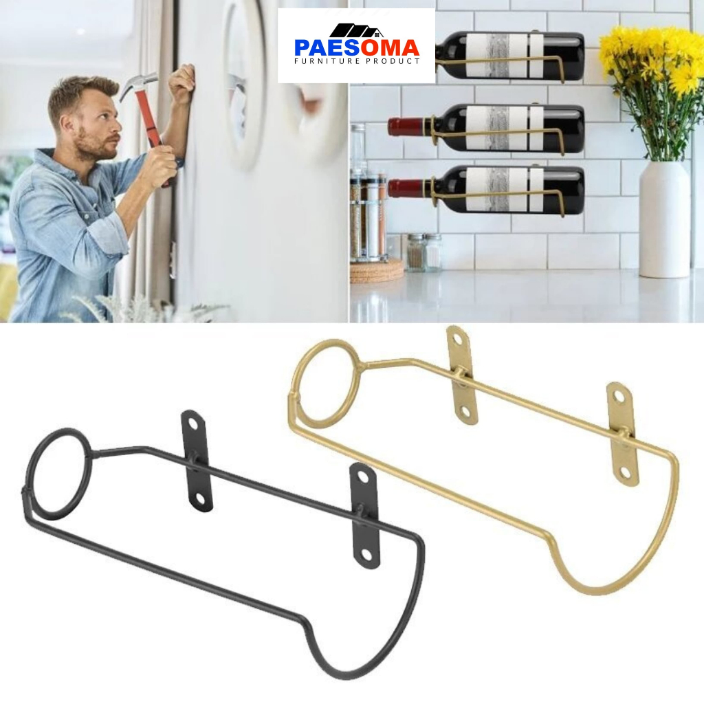 Wine Holder Wall Holder Rak Dinding Botol Wine Bar Rak Hiasan Dinding Dekorasi