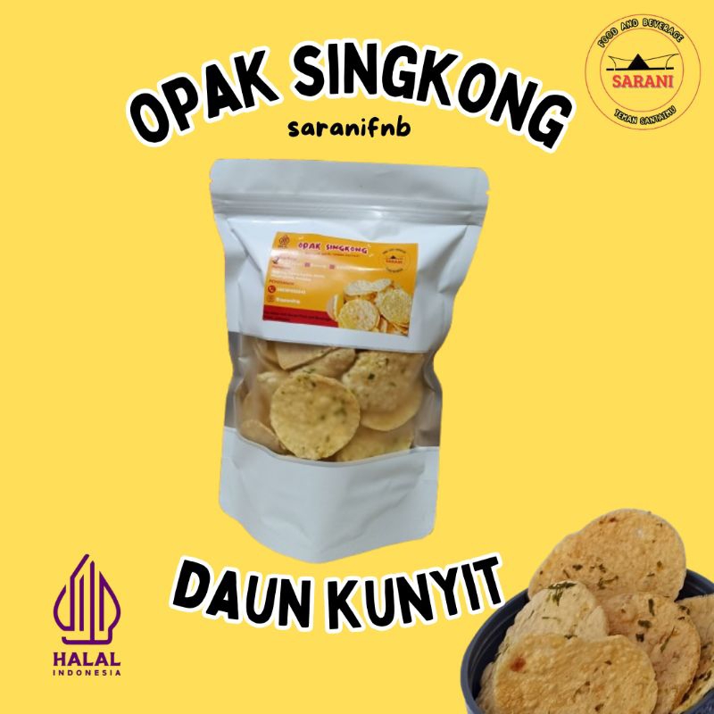 

KERUPUK OPAK SINGKONG DAUN KUNYIT 70GR KERUPUK CEMILAN