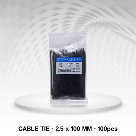 

Kabel Ties 2.5X100MM Isi 100 Pcs Kabel Ties 10 CM 1 Pak Universal Putih & Hitam