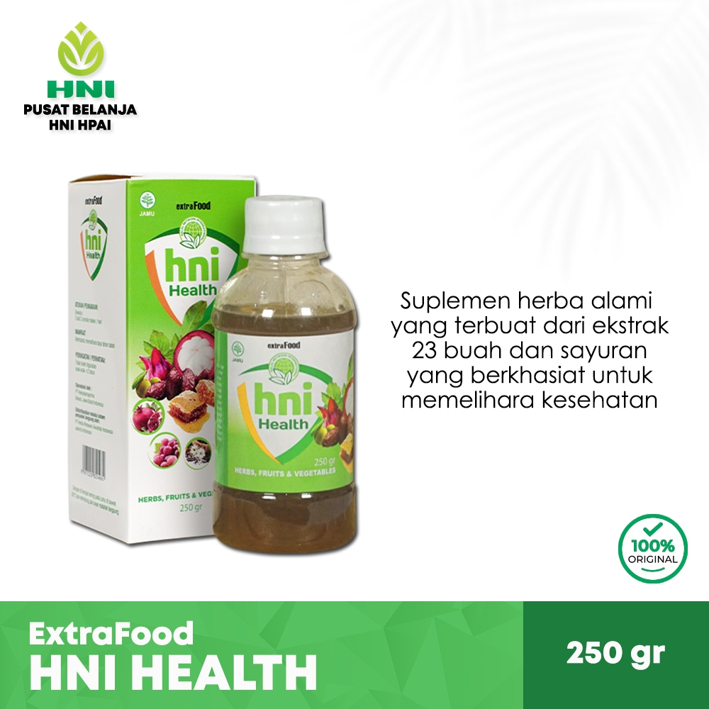 

HNI Health ExtraFood - Suplemen Herbal Kaya Ekstrak Buah dan Sayur Untuk Kesehatan Tubuh 250 gr