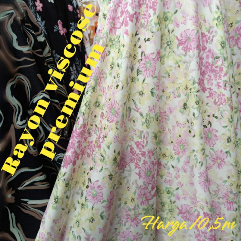 KAIN RAYON VISCOSE MOTIF BUNGA KECIL - KAIN RAYON MOTIF BUNGA KECIL HARGA/0,5M