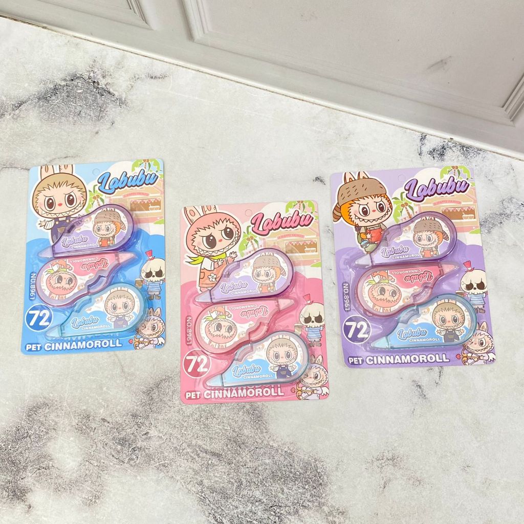 

Correction Tape LABUBU 3 in 1 Total 72 Meter Lengkap Ready 3 Warna Cute Lucu / Tip-ex LABUBU 1 SET isi 3 PCS Imut Unik Harga Termurah Alat Tulis Anak Kekinian Kualitas Terbaik Bisa Grosir dan COD
