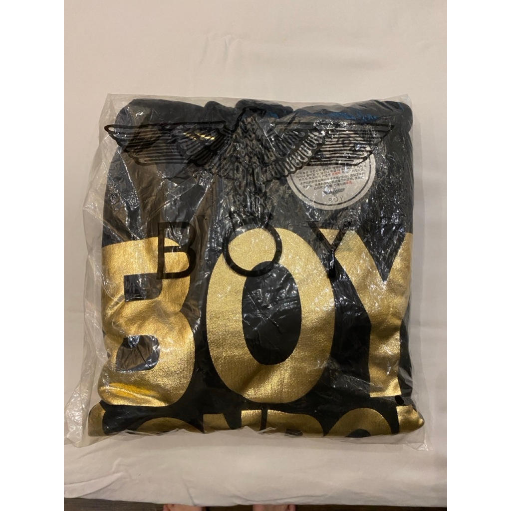 [BRAND NEW IN PLASTIC] BOY LONDON Hoodie Black Gold Men Size S | baju preloved item hoodie pria beka