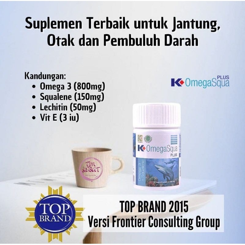 K-OmegaSqua Plus 1 Kapsul, K-Link K-OmegaSqua Plus @ 1000 mg Jaga kesehatan jantung