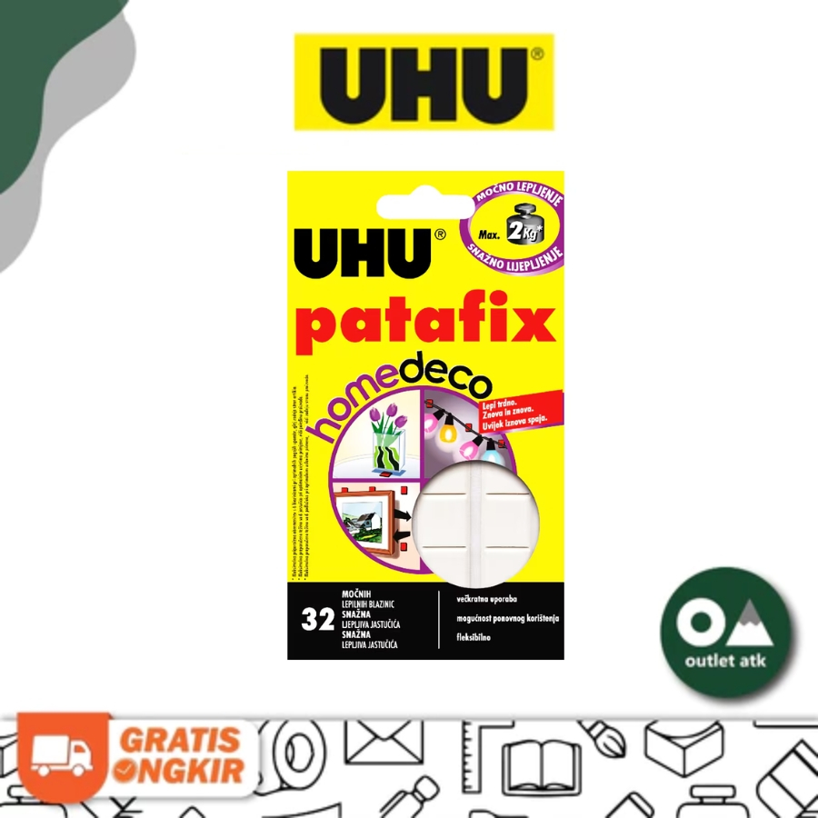 Glue Tack UHU Patafix Homedeco / Lem Perekat Praktis Serbaguna