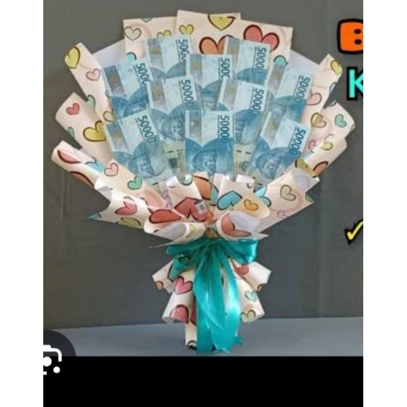 

bucket kertas kado isi duit asli 50rb×5lembar=250rb