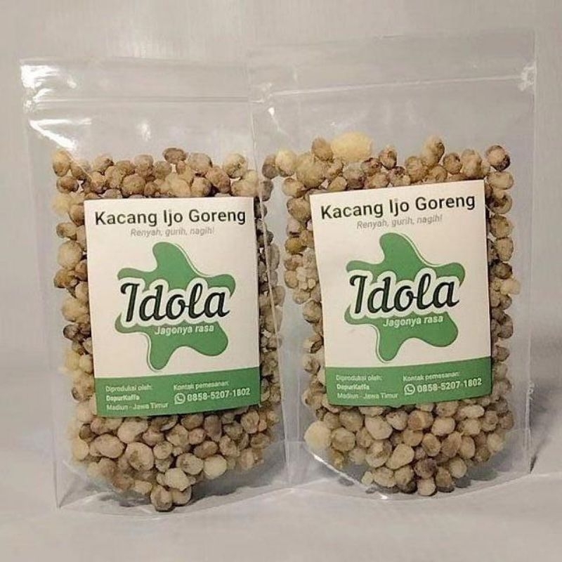 

DAPUR KAFFA - (Idola) Kacang Ijo Goreng | 75 gram | 375 gram | Grosir/Ecer | Camilan | Snack | Jajanan | Renyah | Gurih