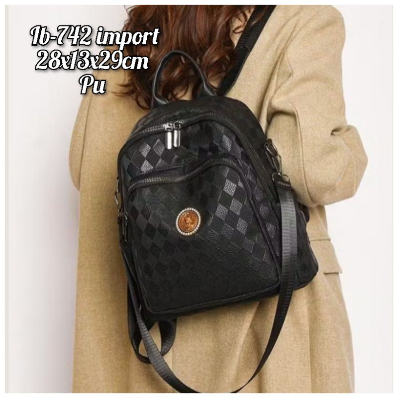 Tas Import IB-742 dengan Ukuran Besar dari Bahan Pu - Wanita, Selempang