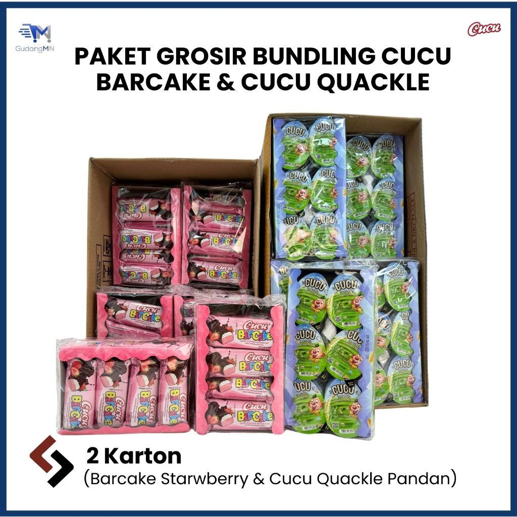 

Paket Grosir Bundlling Cucu Barcake Strawberry & Cucu Quackle Pandan