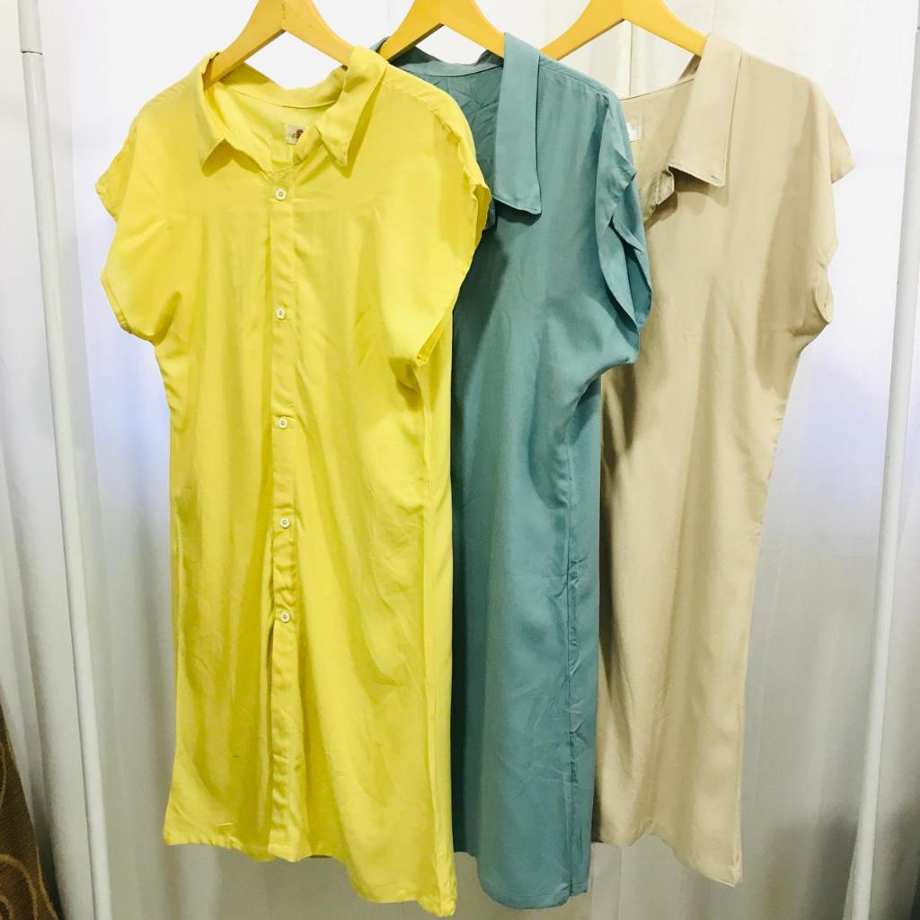 Daster Kancing Rayon PREMIUM / Daster MIDI POLOS / Daster Busui Bumil / Daster Kekinian / Daster Bal