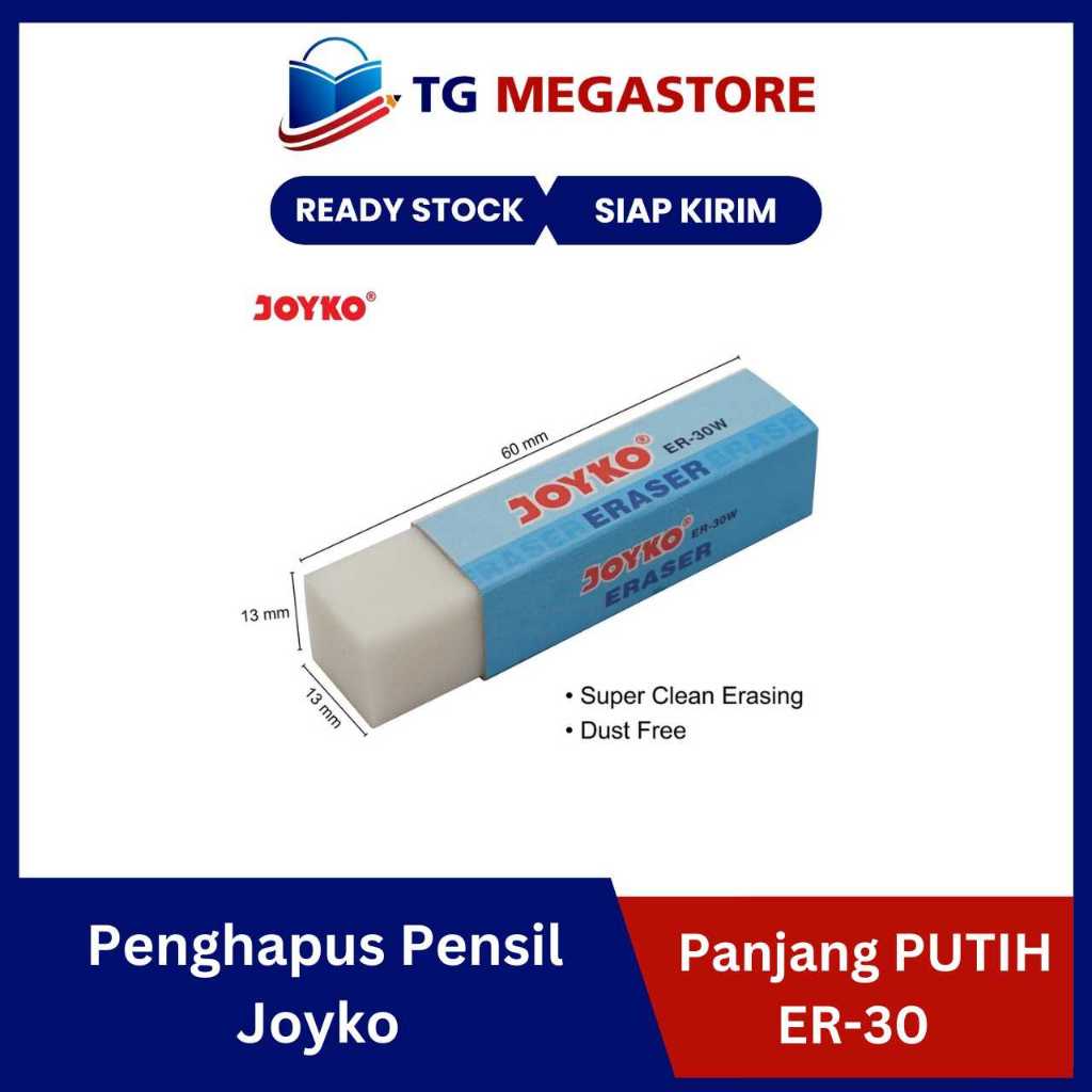 

Penghapus Pensil Joyko Panjang ER-30 PUTIH