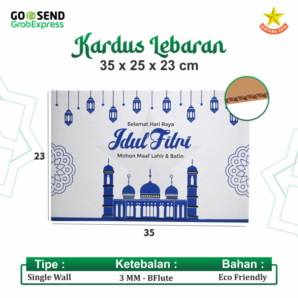 

Box Parcel 35X25X25 Kardus/Parcel Besar/Parcel/Parcell/Lebaran/Parcel lebaran/Idul Fitri/Fitri/Eid Mubarak
