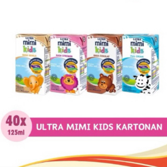 

Susu UHT Ultra Mimi 125ml isi 40 pcs CAMPUR VARIAN per karton Ultra Jaya