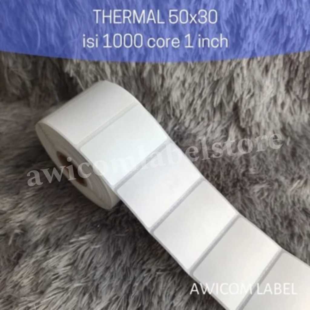 

Label Barcode Direct Thermal 50x30 50 x 30 mm core 1" isi 1000