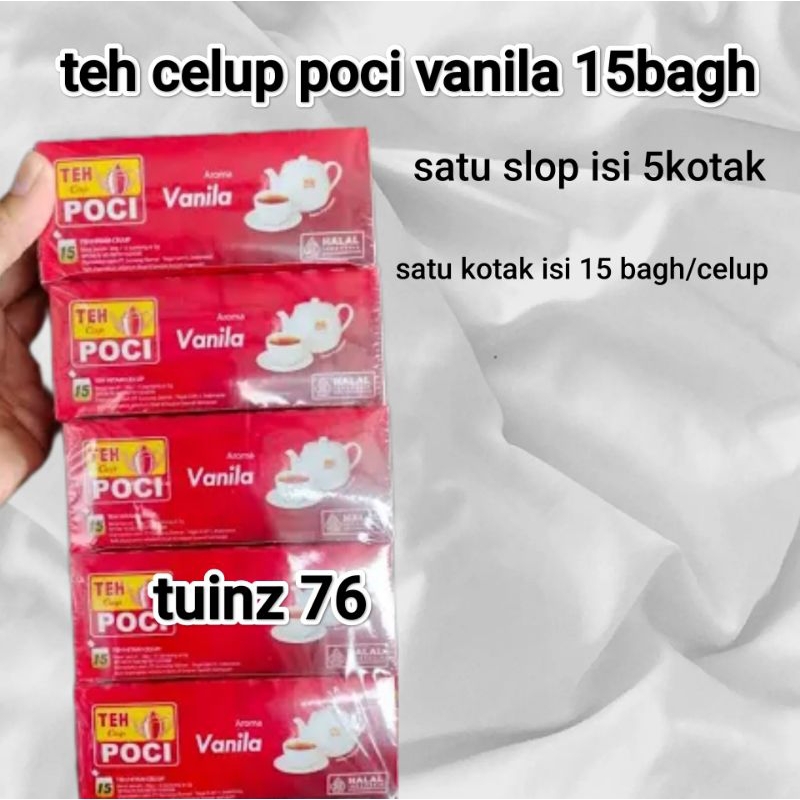 

teh celup poci vanila 15 perslop isi 5kotak