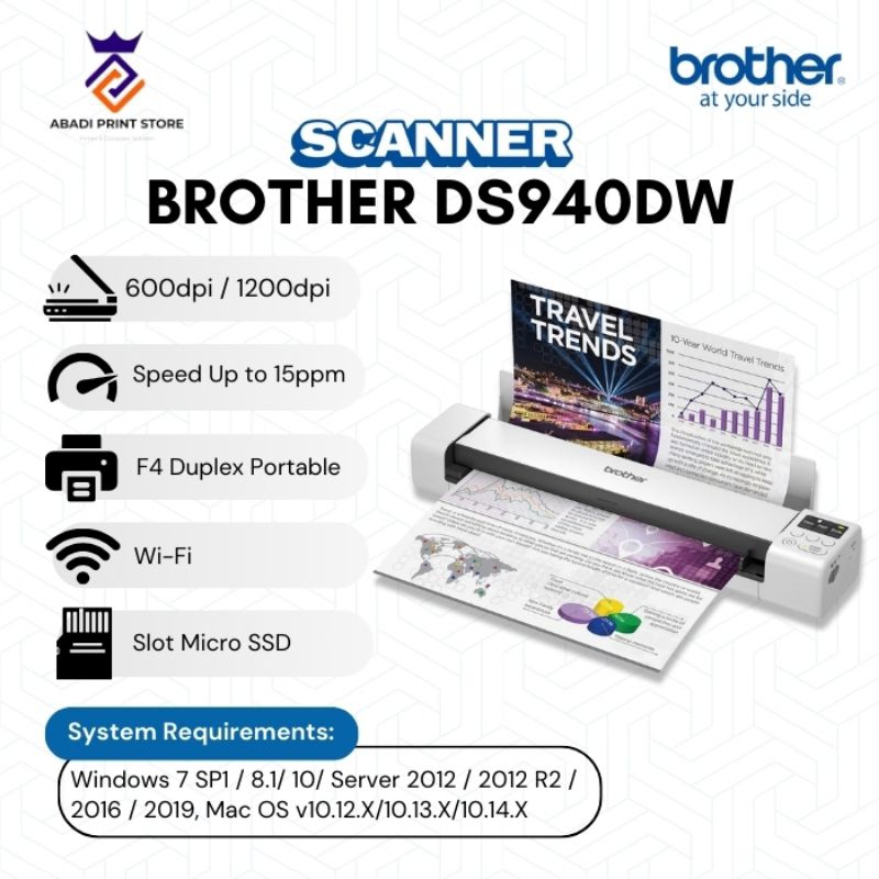 SCANNER BROTHER DS940DW / DS940-DW /DS-940DW