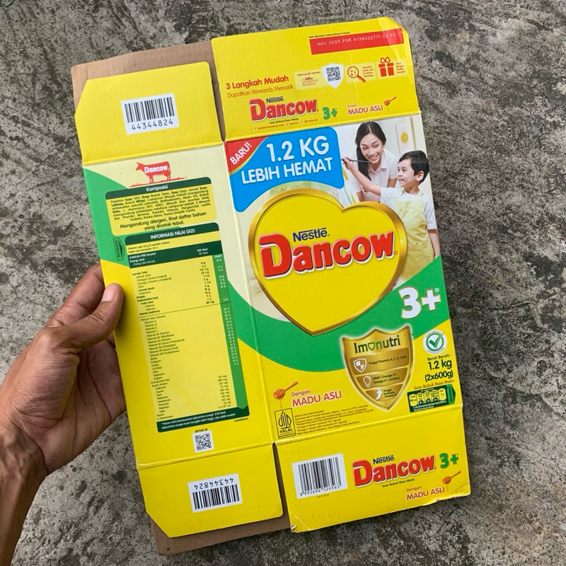 

kardus susu dancow 3+ 1,2kg (kosong-tanpa isi)