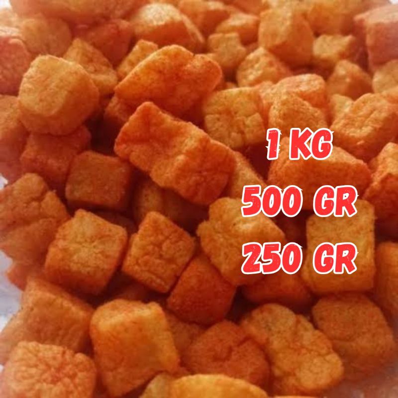 

KERUPUK TAHU KOTAK BALADO 1KG / 500GR / 250GR