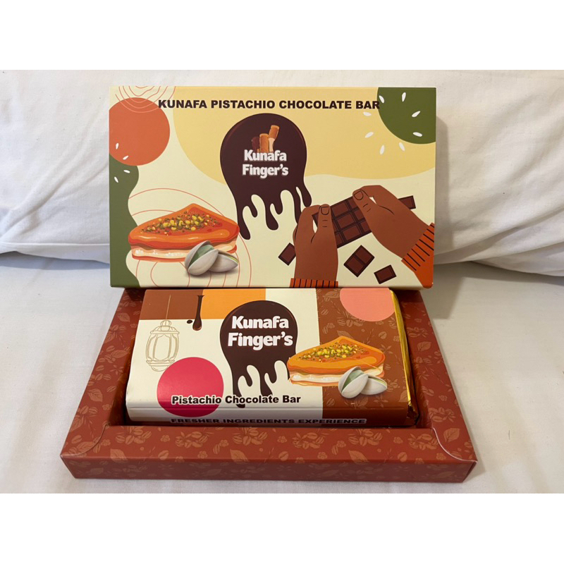

KUNAFA FINGER’S PISTACHIO CHOCOLATE BAR
