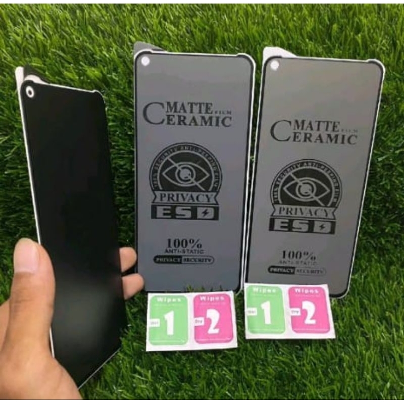 tg Tempered glass Oppo A74 4G A95 4G Privacy matte Ceramic Spy