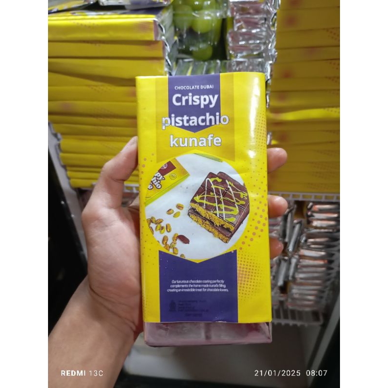 

Crispy Pistacho Kunafe Chocolata Duba / Coklat Dubai 300gr