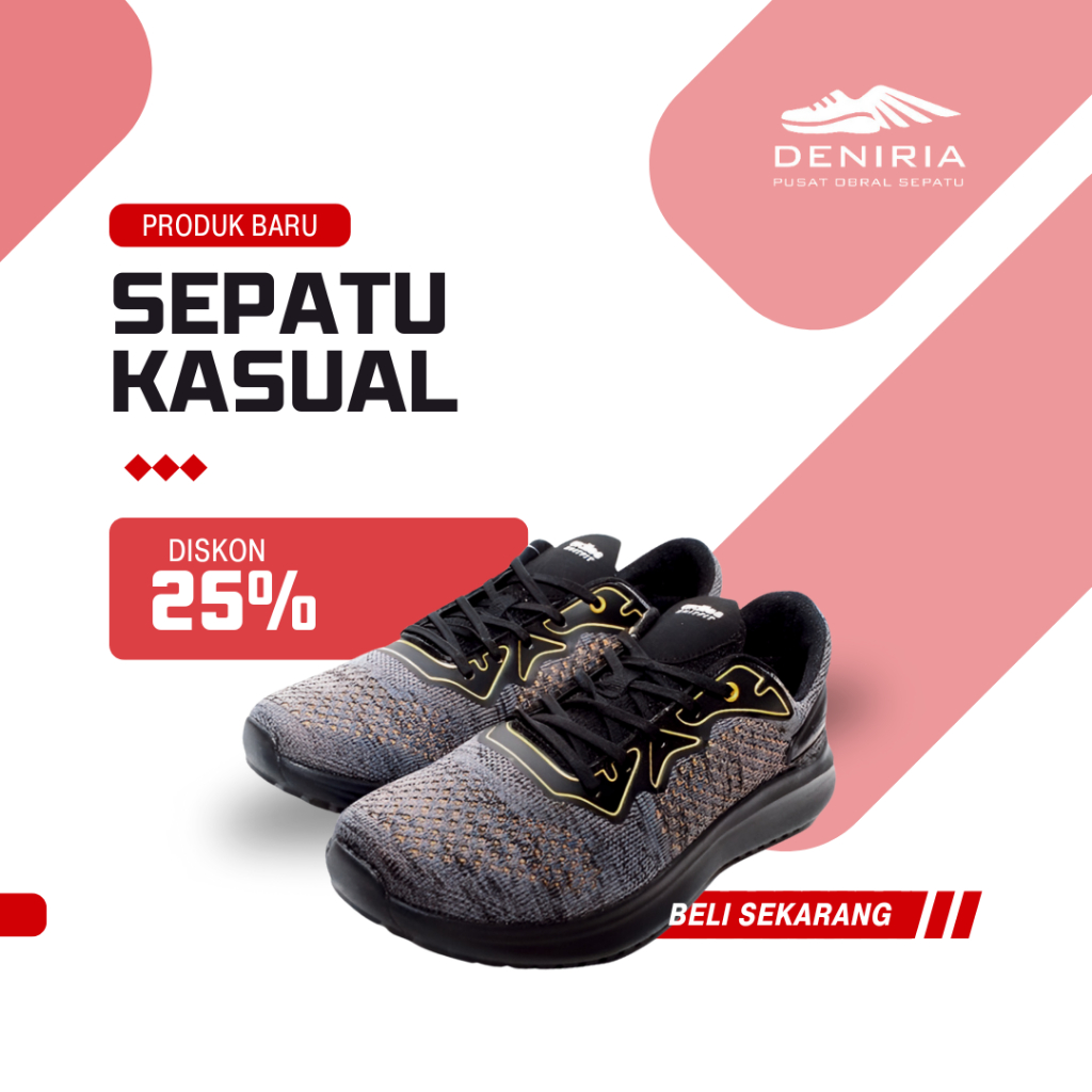 Ardiles Sepatu Olahraga Hitam Putih