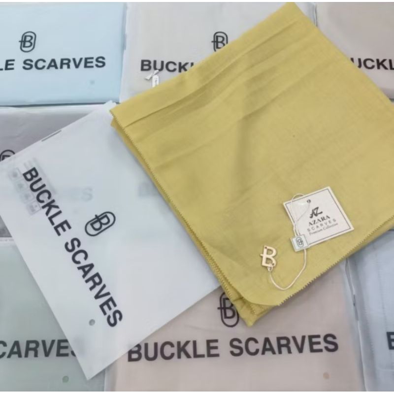 Buckle Scarves Pouch Polos/Kerudung segi empat buckle scarves pouch/buckle scarves logo pouch polos 