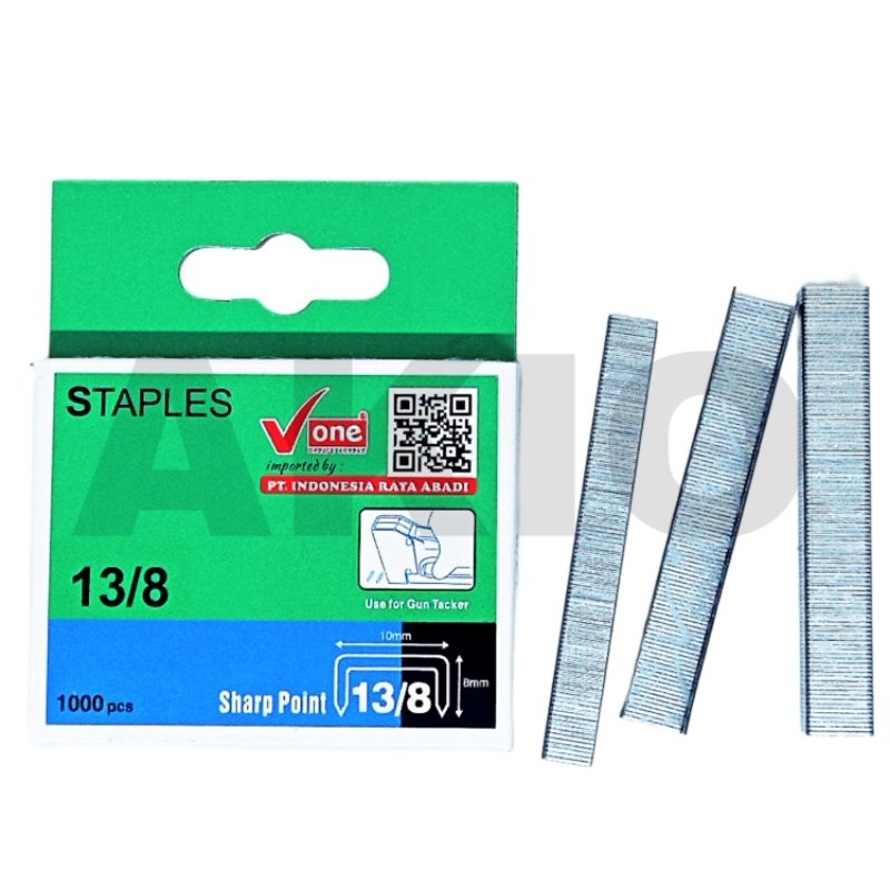 

Isi Staples Tembak 13/8 mm U V ONE Refill Stapler Gun Tacker Stepler Steples Murah