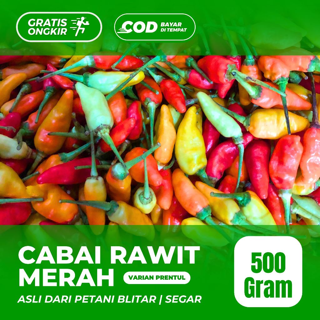 

Cabe/Cabai Rawit Merah 500gram Segar | Asli Dari Petani Blitar