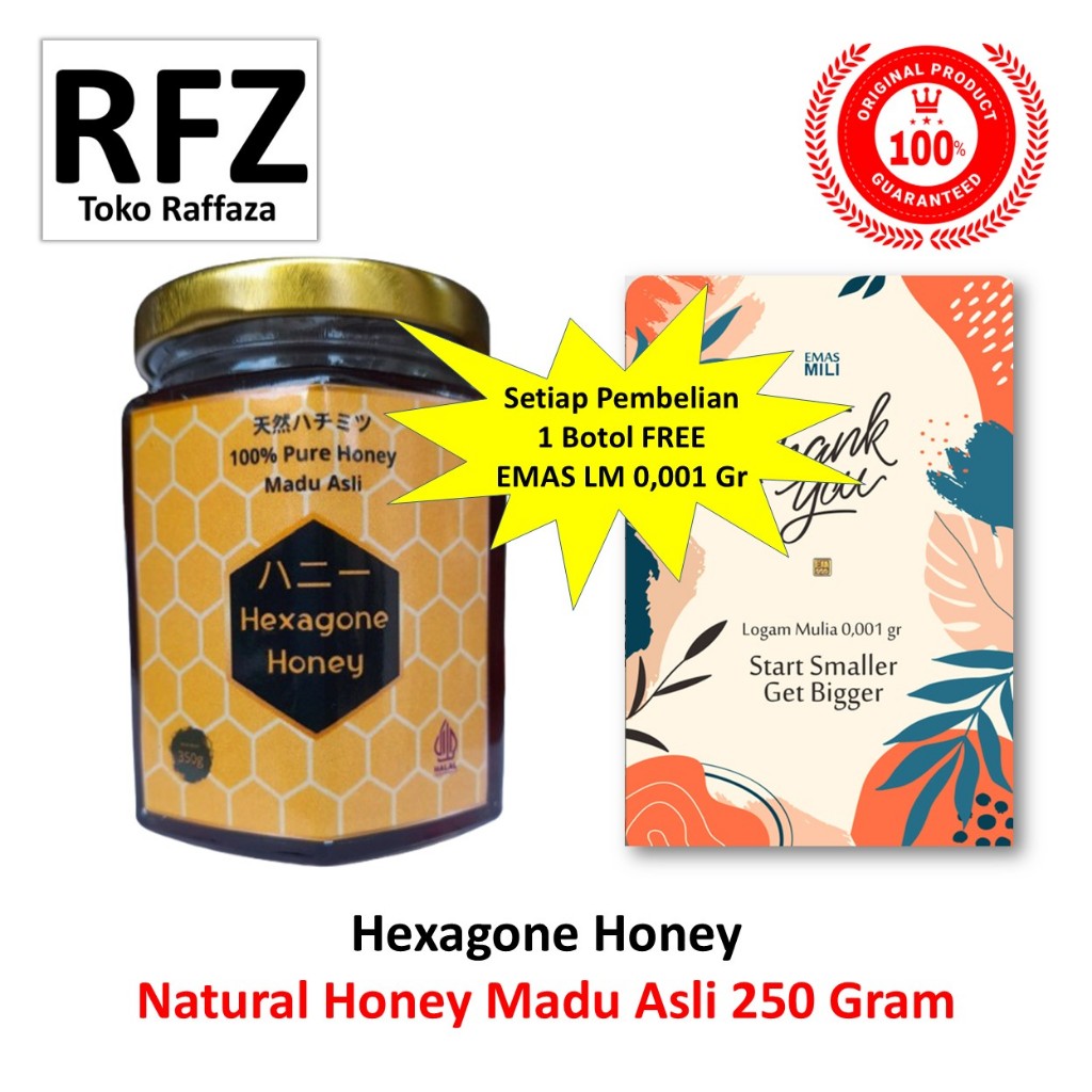 

Hexagone Honey Madu Asli Untuk Kesehatan 250 Gram