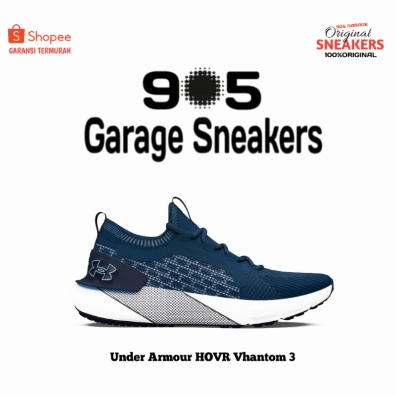 Sepatu Under Armour HOVR Phantom 3 SE Blue/White Grey