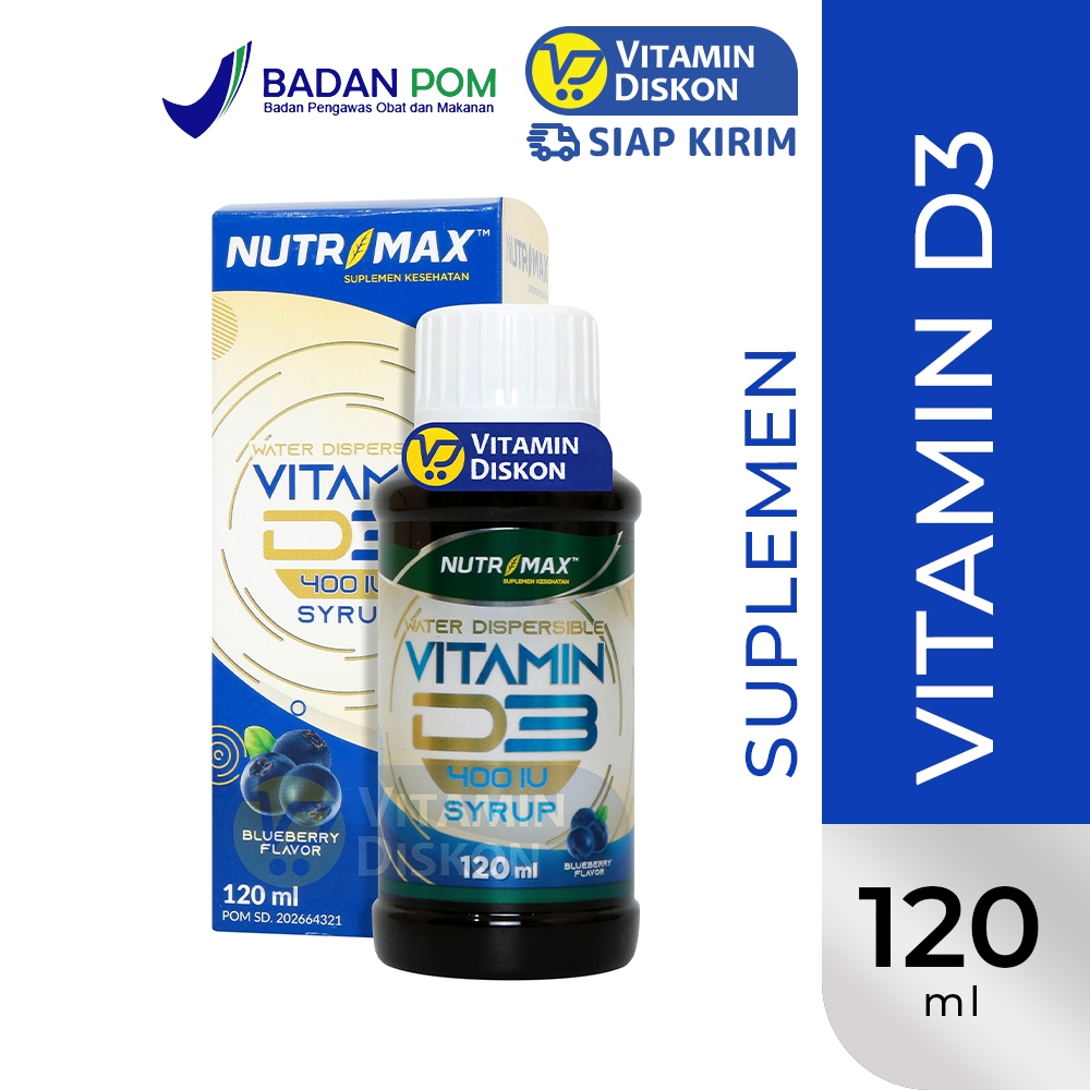 NUTRIMAX VITAMIN D3 400 IU SYRUP 120ML | Vitamin D3 Anak & Bumil – Kesehatan Tulang & Gigi